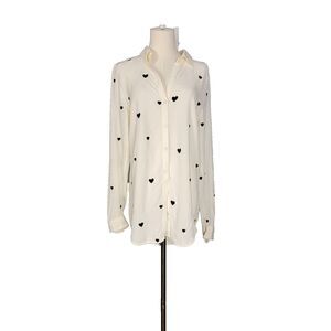 Fabienne Chapot Blouse Size 36 Lily Embro *faint stain* Embordered Cream Black